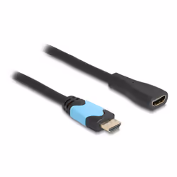 DeLOCK 81998, 2 m, HDMI Type A (Standard), HDMI Type A (Standard), Compatibilité 3D, 48 Gbit/s, Noir, Turquoise