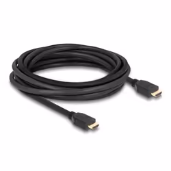 DeLOCK 82004, 5 m, HDMI Type A (Standard), HDMI Type A (Standard), Compatibilité 3D, 48 Gbit/s, Noir