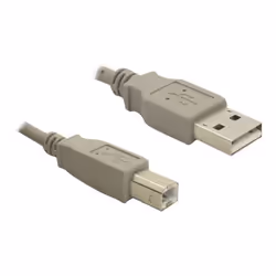 DeLOCK 82215, 1,8 m, USB A, USB B, Mâle/Mâle, Gris