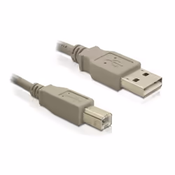 DeLOCK 82216, 3 m, USB A, USB B, USB 2.0, Mâle/Mâle, Gris