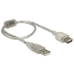 DeLOCK 82244 câble USB 0,3 m USB 2.0 USB A Transparent