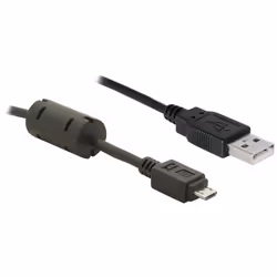 DeLOCK USB 2.0 Cable - 1.0m, 1 m, USB A, Micro-USB B, Noir