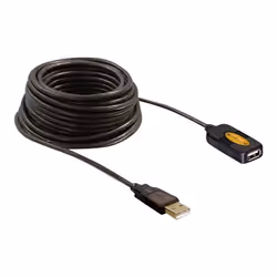 DeLOCK Cable USB 2.0, 5m, 5 m, Mâle/Femelle, Noir