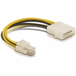 DeLOCK Cable P4 male > Molex 4pin male, 0,13 m