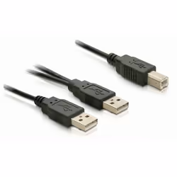 DeLOCK USB-B/USB-A Cable câble USB 1 m USB B USB A Noir