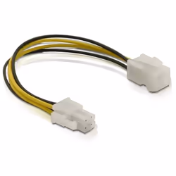 DeLOCK Power cable P4 male/female, 0,15 m, Mâle, Femelle