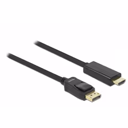 DeLOCK 82435, 3 m, HDMI, Displayport, Mâle, Mâle, Droit