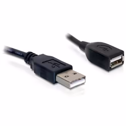DeLOCK Kabel USB 2.0 Verlaengerung, A/A 15cm S/B, 0,15 m, Noir