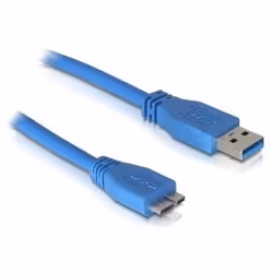 DeLOCK Micro USB 3.0 - 1M, 1 m, USB A, 5000 Mbit/s, Bleu