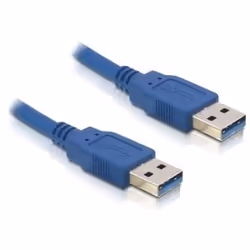 DeLOCK USB 3.0-A male/male - 2m, 2 m, USB A, USB A, Mâle/Mâle, 5000 Mbit/s, Bleu