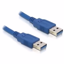DeLOCK USB 3.0-A male/male - 5m, 5 m, USB A, USB A, Mâle/Mâle, 5000 Mbit/s, Bleu
