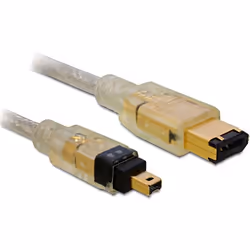 DeLOCK FireWire A/A, 1.0m, Gris, Mâle/Mâle, 1 m