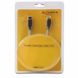 DeLOCK FireWire A/B, 1.0m 1 m Gris