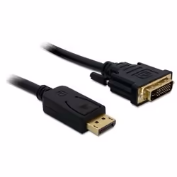 DeLOCK Displayport &gt; DVI 24+1 m/m 3m, 3 m, Displayport, DVI-D, Noir, Mâle/Mâle