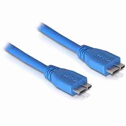 DeLOCK 82633, 1 m, Mâle/Mâle, 5000 Mbit/s, Bleu