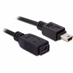 DeLOCK 82667, 1 m, Mâle/Femelle, 480 Mbit/s, Noir