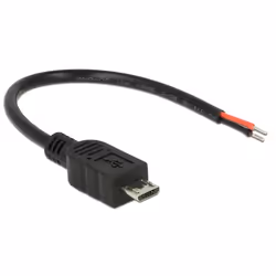 DeLOCK 82697, 0,1 m, Micro-USB B, USB 2.0, 480 Mbit/s, Noir