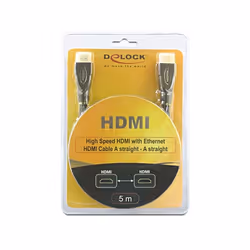 DeLOCK 5m HDMI AM/AM câble HDMI HDMI Type A (Standard) Noir