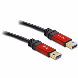 DeLOCK 1.0m USB 3.0 A, 1 m, USB A, USB A, USB 3.2 Gen 1 (3.1 Gen 1), Mâle/Mâle, 5000 Mbit/s