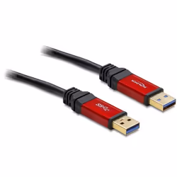 DeLOCK 3.0m USB 3.0 A, 3 m, USB A, USB A, USB 3.2 Gen 1 (3.1 Gen 1), Mâle/Mâle, 5000 Mbit/s