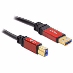 DeLOCK 5.0m USB 3.0 A-B, 5 m, USB A, USB B, USB 3.2 Gen 1 (3.1 Gen 1), Mâle/Mâle, 5000 Mbit/s
