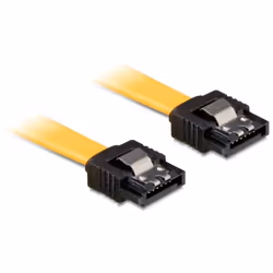 DeLOCK 0.3m SATA M/M, 0,3 m, Mâle/Mâle, Jaune