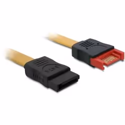 DeLOCK 0.3m SATA III, 0,3 m, Mâle/Femelle, Marron