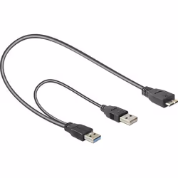 DeLOCK 82909, 0,2 m, USB A, Micro-USB B, USB 3.2 Gen 1 (3.1 Gen 1), Mâle/Mâle, Gris
