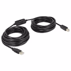 DeLOCK 11m, USB2.0-A - USB2.0-B, 11 m, USB A, USB B, USB 2.0, Mâle/Mâle, Noir