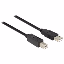 DeLOCK 11m, USB2.0-A - USB2.0-B câble USB USB A USB B Noir