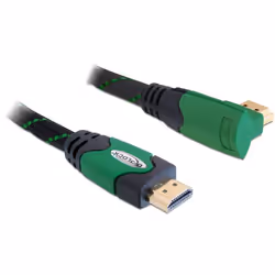 DeLOCK 3m High Speed HDMI 1.4, 3 m, HDMI Type A (Standard), HDMI Type A (Standard), 4096 x 2160 pixels, Compatibilité 3D, Noi ...