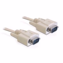 DeLOCK RS-232, 1m, Beige, 1 m, DB-9, DB-9, Mâle, Mâle
