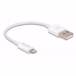 DeLOCK 83001, 0,15 m, USB A, Micro-USB B/Lightning/Apple 30-pin, Mâle, Mâle, Blanc