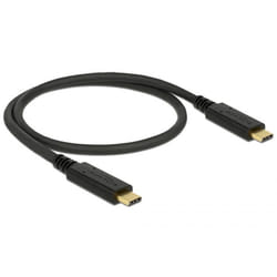 DeLOCK 83042 câble USB 0,5 m USB 3.2 Gen 2 (3.1 Gen 2) USB C Noir