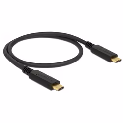 DeLOCK 83043, 0,5 m, USB C, USB C, USB 2.0, 480 Mbit/s, Noir