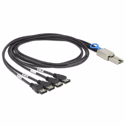 DeLOCK 83064, 1 m, Mini SAS SFF-8088, 4 x eSATA, Mâle/Mâle, 6 Gbit/s
