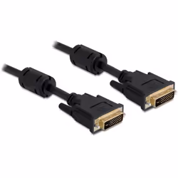 DeLOCK 83112, 3 m, DVI-I, DVI-I, Mâle, Mâle, Noir