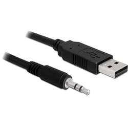 DeLOCK USB 2.0/3.5 mm 1.8m câble audio 1,8 m 3,5mm Noir