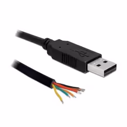 DeLOCK 83116, Noir, 1,8 m, USB Type-A, DB-9