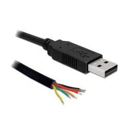 DeLOCK 83116 câble Série Noir 1,8 m USB Type-A DB-9