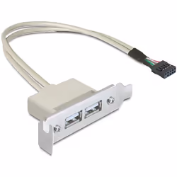 DeLOCK 0.5m Slotblech USB 2.0, 0,5 m, USB 2.0, USB A, Mâle, Femelle