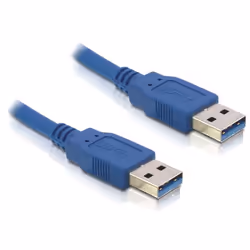 DeLOCK 0.5m USB 3.0, 0,5 m, USB A, USB A, USB 3.2 Gen 1 (3.1 Gen 1), Mâle/Mâle, Bleu