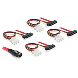 DeLOCK 83146 câble Serial Attached SCSI (SAS) 1 m Noir, Rouge, Blanc