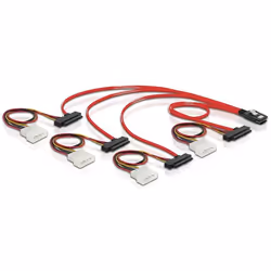 DeLOCK 83146 câble Serial Attached SCSI (SAS) 1 m Noir, Rouge, Blanc