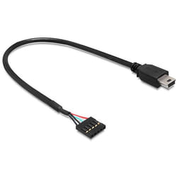 DeLOCK 83170 câble USB 0,3 m USB 2.0 Mini-USB B Noir