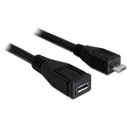 DeLOCK 83248 câble USB 1 m USB 2.0 Micro-USB B Noir