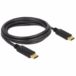 DeLOCK 83324, 2 m, USB C, USB C, USB 2.0, 480 Mbit/s, Noir
