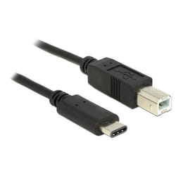 DeLOCK 0.5m, USB2.0-C/USB2.0-B câble USB 0,5 m USB B USB C Noir
