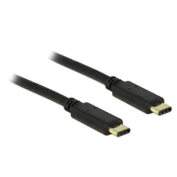 DeLOCK 2m, 2xUSB2.0-C câble USB USB 2.0 USB C Noir