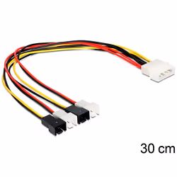 DeLOCK 83343, 0,3 m, Molex (4-pin), Mâle, Mâle, Multicolore